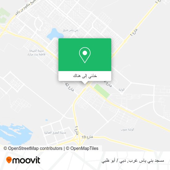 خريطة مسجد بني ياس غرب
