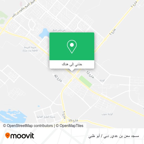 خريطة مسجد معن بن عدي
