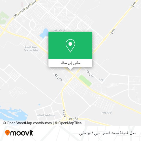 خريطة محل الخياط محمد اصغر