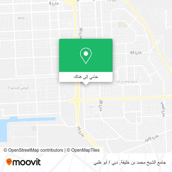 خريطة جامع الشيخ محمد بن خليفة