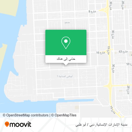 خريطة مدينة الإمارات الإنسانية