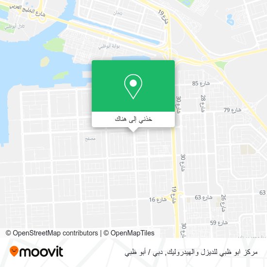 خريطة مركز ابو ظبي للديزل والهيدروليك
