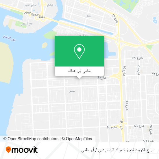 خريطة برج الكويت لتجارة مواد البناء