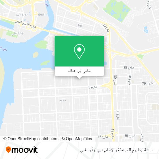 خريطة ورشة تيتانيوم للخراطة والاحام