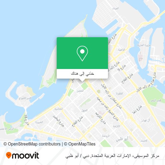 خريطة مركز الموسيقى، الإمارات العربية المتحدة