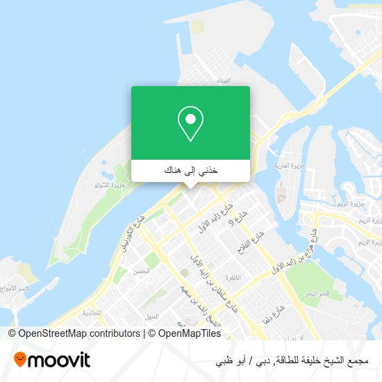 خريطة مجمع الشيخ خليفة للطاقة