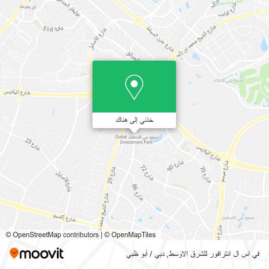 خريطة في اس ال انترافور للشرق الاوسط