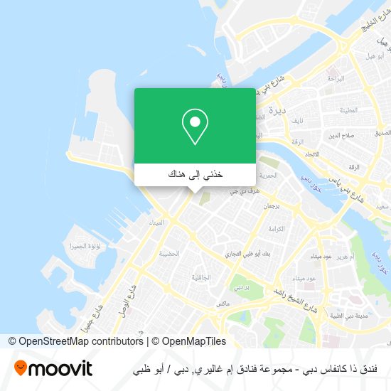 خريطة فندق ذا كانفاس دبي - مجموعة فنادق إم غاليري