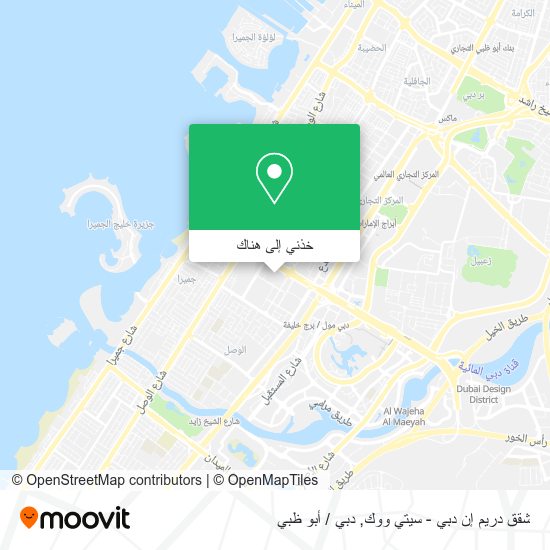 خريطة شقق دريم إن دبي - سيتي ووك