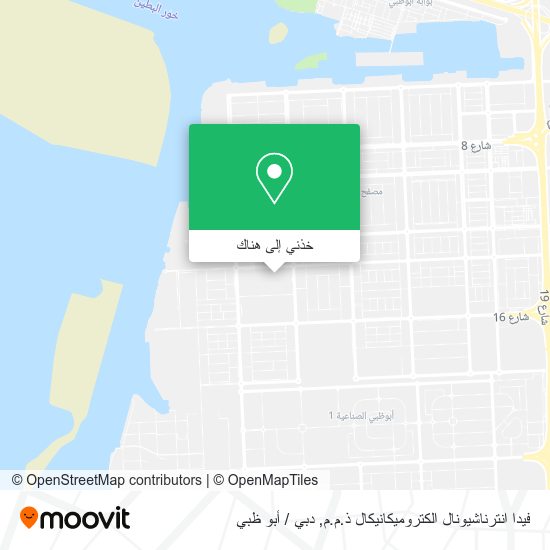 خريطة فيدا انترناشيونال الكتروميكانيكال ذ.م.م