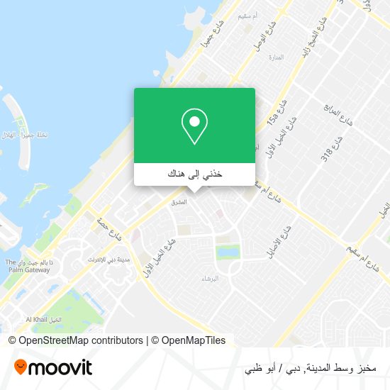 خريطة مخبز وسط المدينة