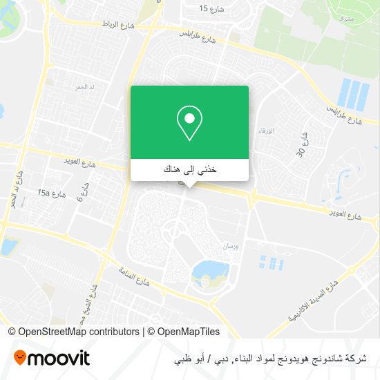 خريطة شركة شاندونج هويدونج لمواد البناء