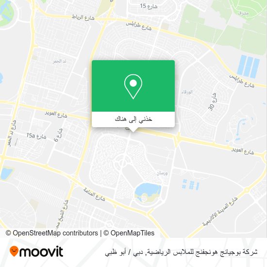 خريطة شركة بوجيانج هونجفنج للملابس الرياضية
