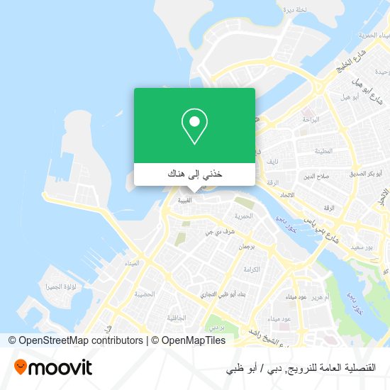 خريطة القنصلية العامة للنرويج
