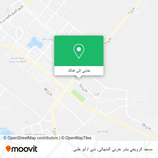 خريطة مسجد الرويعي بشر حربي المنهالي