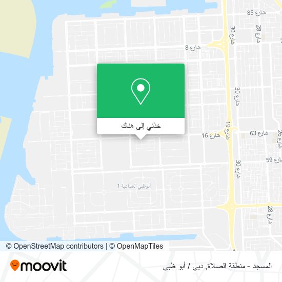 خريطة المسجد - منطقة الصلاة