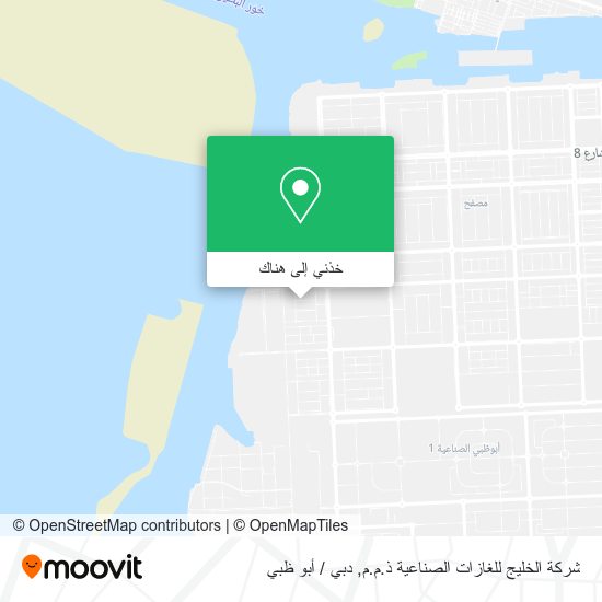 خريطة شركة الخليج للغازات الصناعية ذ.م.م