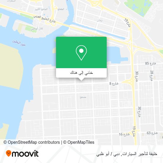 خريطة خليفة لتأجير السيارات