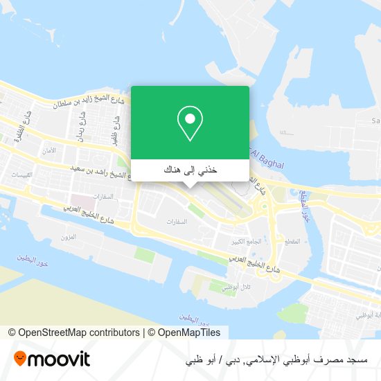 خريطة مسجد مصرف أبوظبي الإسلامي