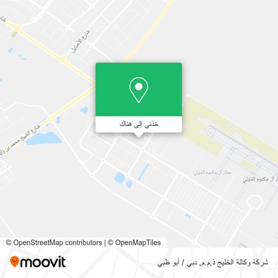 خريطة شركة وكالة الخليج ذ.م.م