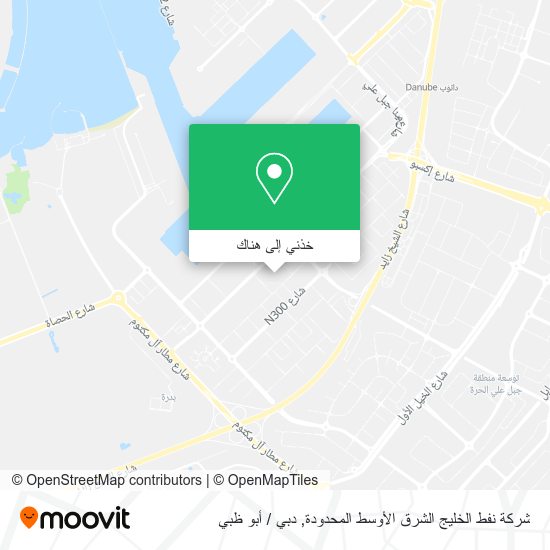 خريطة شركة نفط الخليج الشرق الأوسط المحدودة