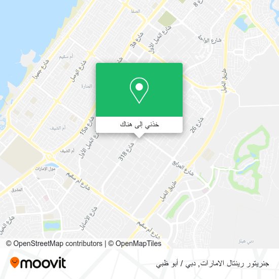 خريطة جنريتور رينتال الامارات