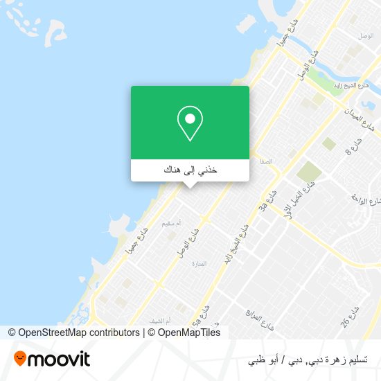 خريطة تسليم زهرة دبي