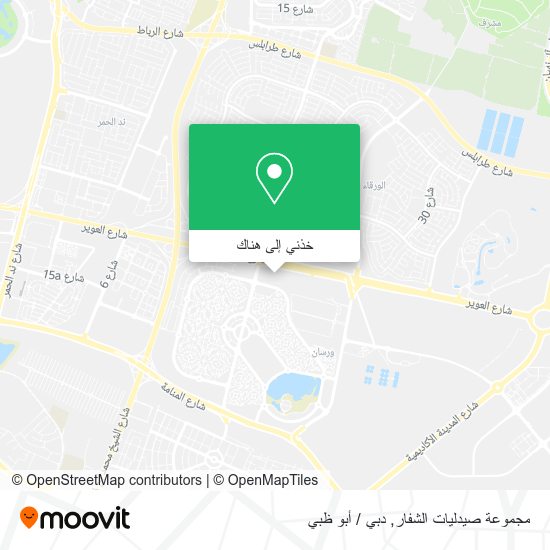 خريطة مجموعة صيدليات الشفار