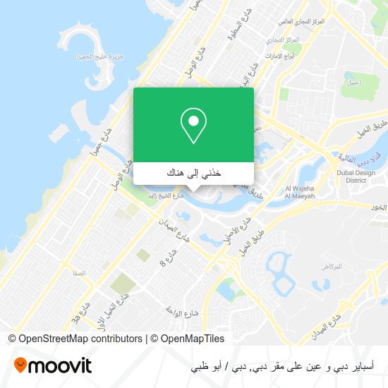 خريطة أسباير دبي و عين على مقر دبي