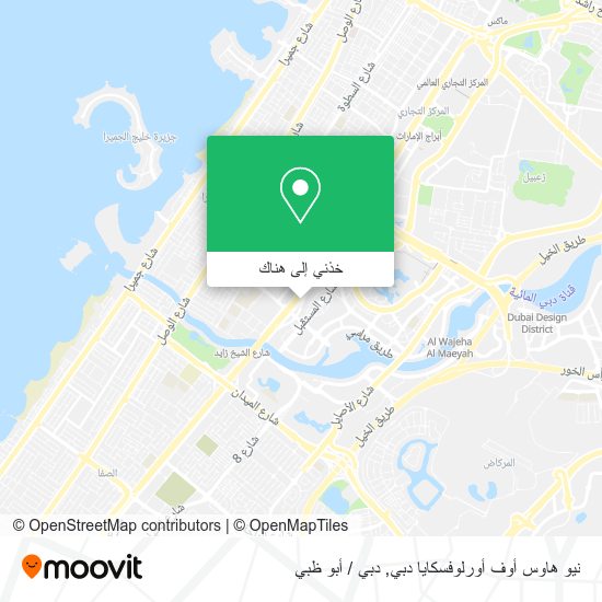 خريطة نيو هاوس أوف أورلوفسكايا دبي
