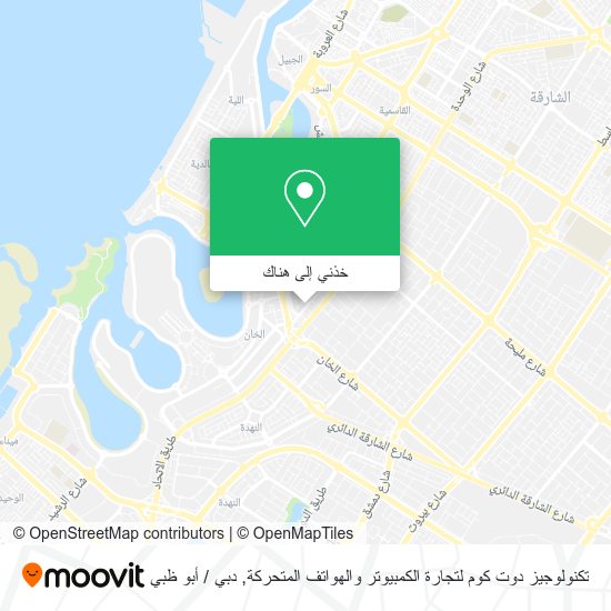 خريطة تكنولوجيز دوت كوم لتجارة الكمبيوتر والهواتف المتحركة