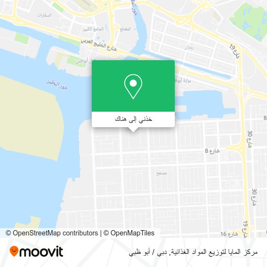 خريطة مركز المايا لتوزيع المواد الغذائية