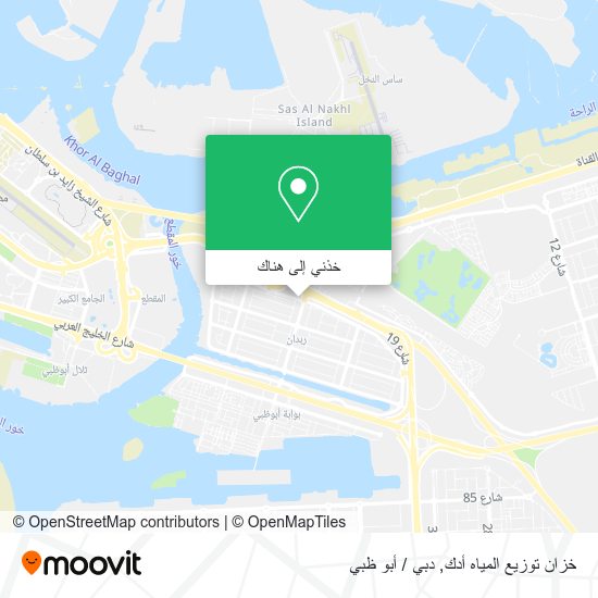 خريطة خزان توزيع المياه أدك