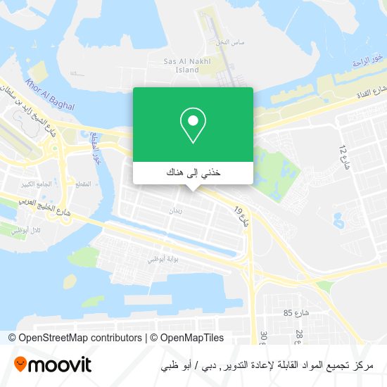 خريطة مركز تجميع المواد القابلة لإعادة التدوير