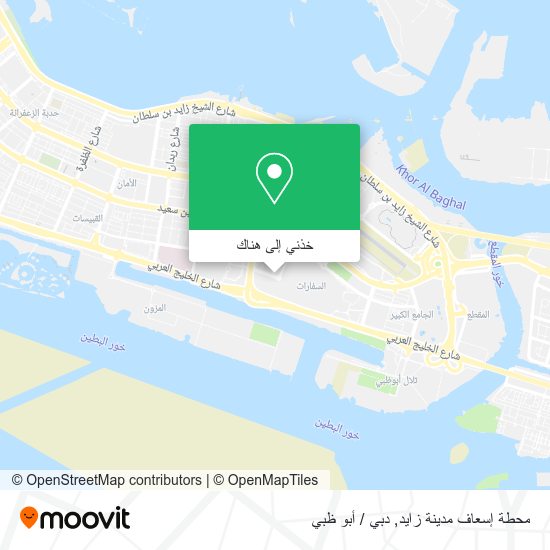 خريطة محطة إسعاف مدينة زايد