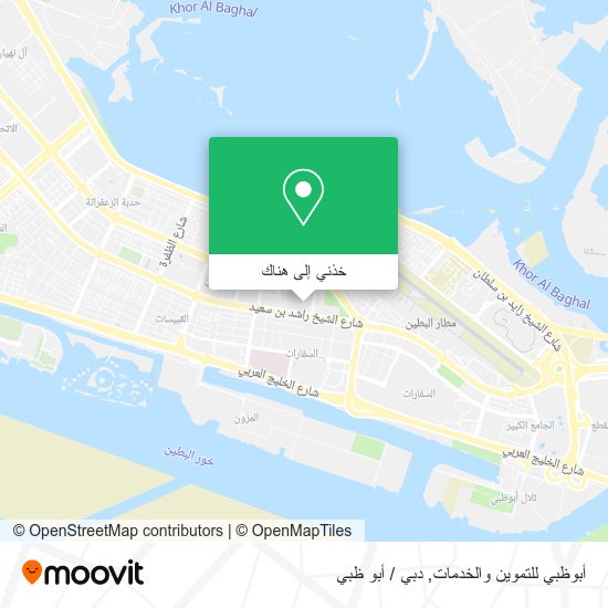 خريطة أبوظبي للتموين والخدمات