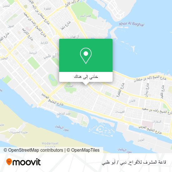 خريطة قاعة المشرف للأفراح