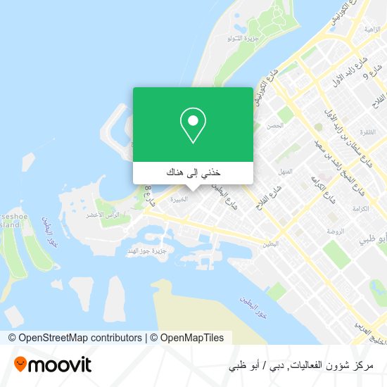 خريطة مركز شؤون الفعاليات