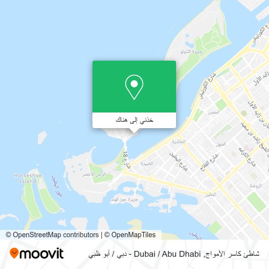 خريطة شاطئ كاسر الأمواج