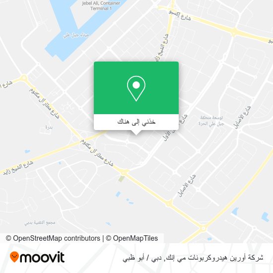 خريطة شركة أورين هيدروكربونات مي إنك