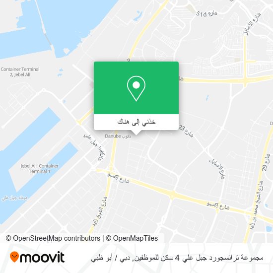 خريطة مجموعة ترانسجورد جبل علي 4 سكن للموظفين