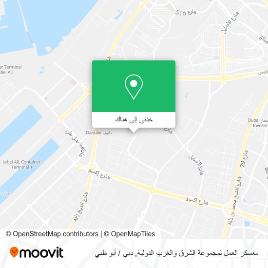 خريطة معسكر العمل لمجموعة الشرق والغرب الدولية