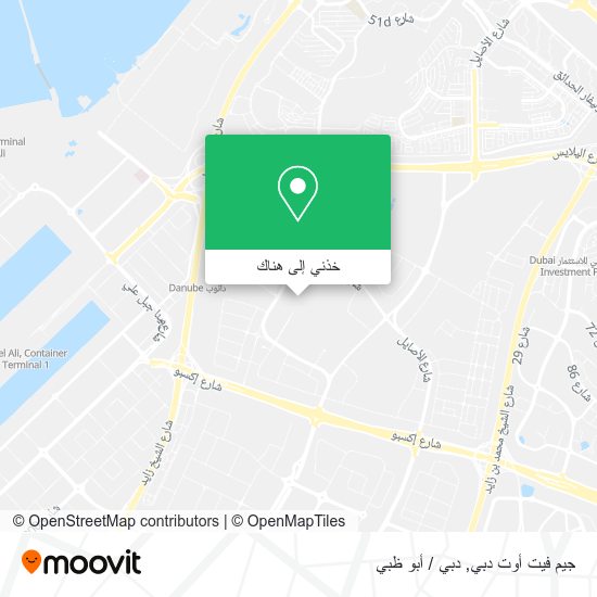 خريطة جيم فيت أوت دبي