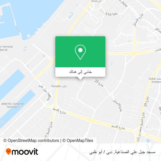 خريطة مسجد جبل علي الصناعية