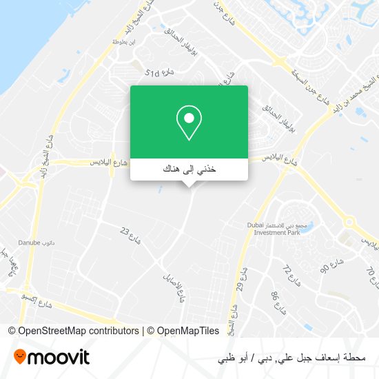 خريطة محطة إسعاف جبل علي