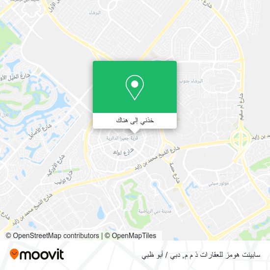 خريطة سابينت هومز للعقارات ذ م م