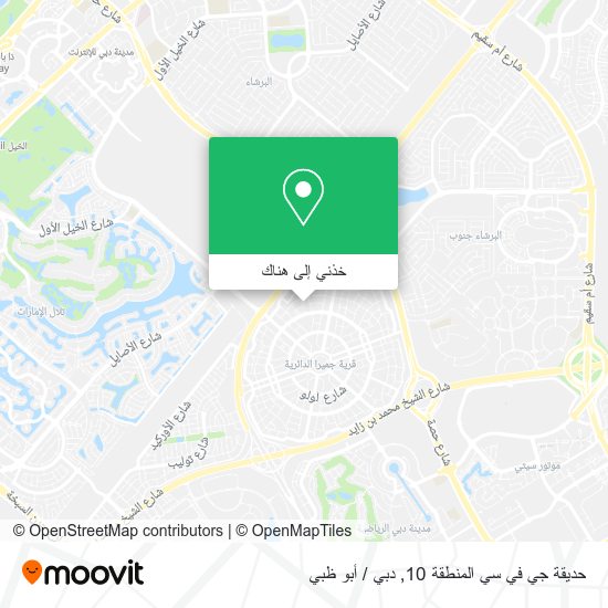 خريطة حديقة جي في سي المنطقة 10