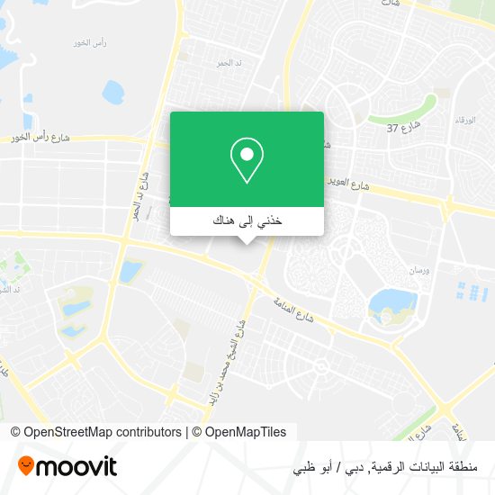 خريطة منطقة البيانات الرقمية