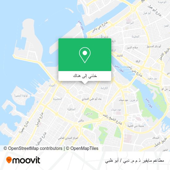 خريطة مطاعم مايفير ذ م م