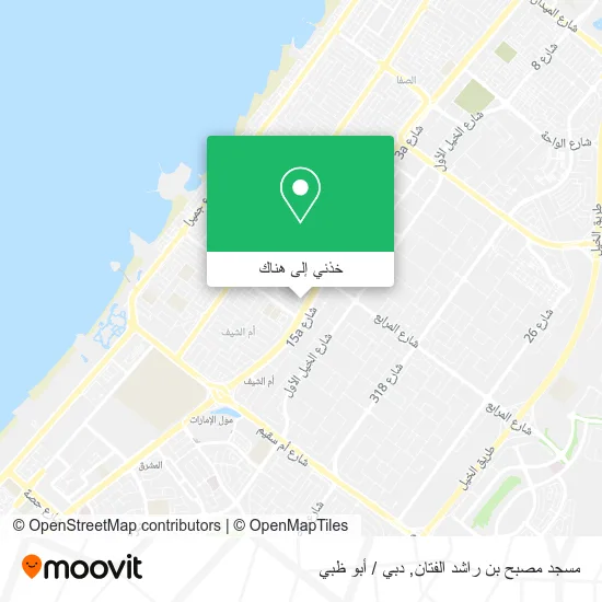 خريطة مسجد مصبح بن راشد الفتان